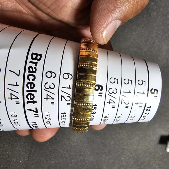 Xavier Ladies Quartz Fashion Watch Gold Tone Working Stretch Band Black Dial - Picture 9 of 9